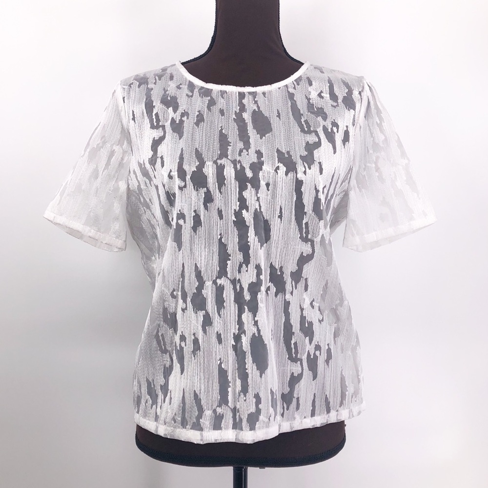 TRUE RELIGION White Lace Crop Top
